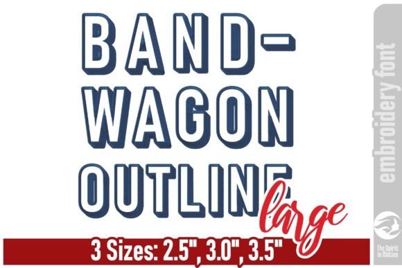 Bandwagon Outline Embroidery Font - L Review for Craft Fair Success
