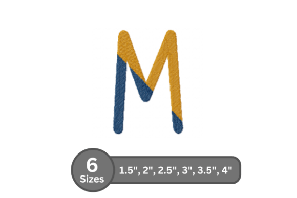 Chalk Split Alphabet -M: A Versatile Embroidery Font for Personalized Creations