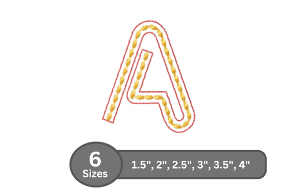 Rope Twist Alphabet -a: A Versatile Embroidery Font for Personalized Gifts