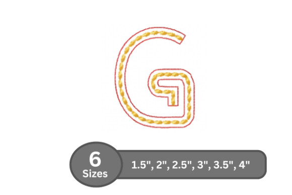 Rope Twist Alphabet - G Review for Business Embroidery Use