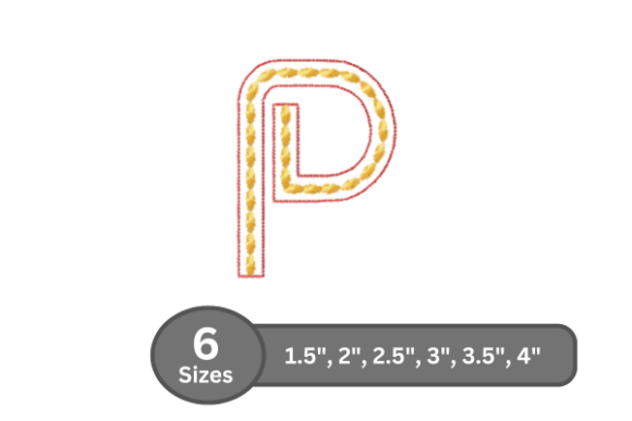 Rope Twist Alphabet -P Embroidery Font Review