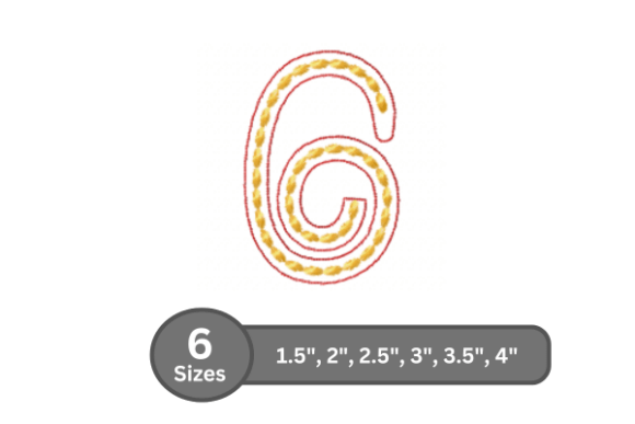 Rope Twist Number -6 Embroidery Font Review