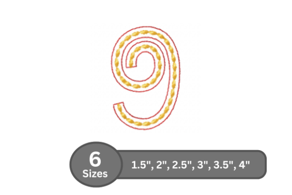 Rope Twist Number -9: A Versatile Embroidery Font for Personalized Creations