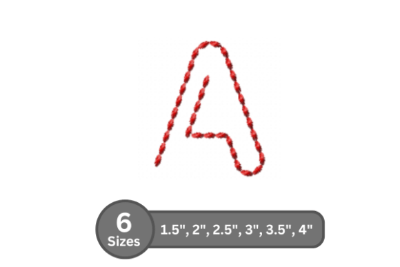 Soft Cord Alphabet -a for Seasonal Embroidery Projects