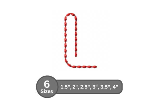 Soft Cord Alphabet -L Review for Seasonal Embroidery Projects