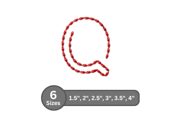 Soft Cord Alphabet -Q Review for Real Embroidery Projects