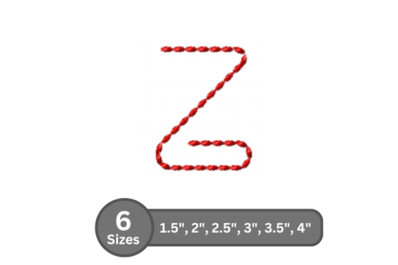Soft Cord Alphabet -Z Review: A Smooth and Professional Embroidery Font
