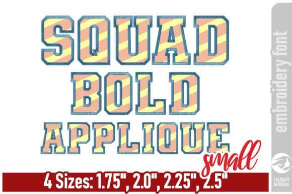 Squad Bold Applique Embroidery Font - S Review for Craft Fair Success